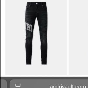 AMIRI Black Logo Skinny Jeans